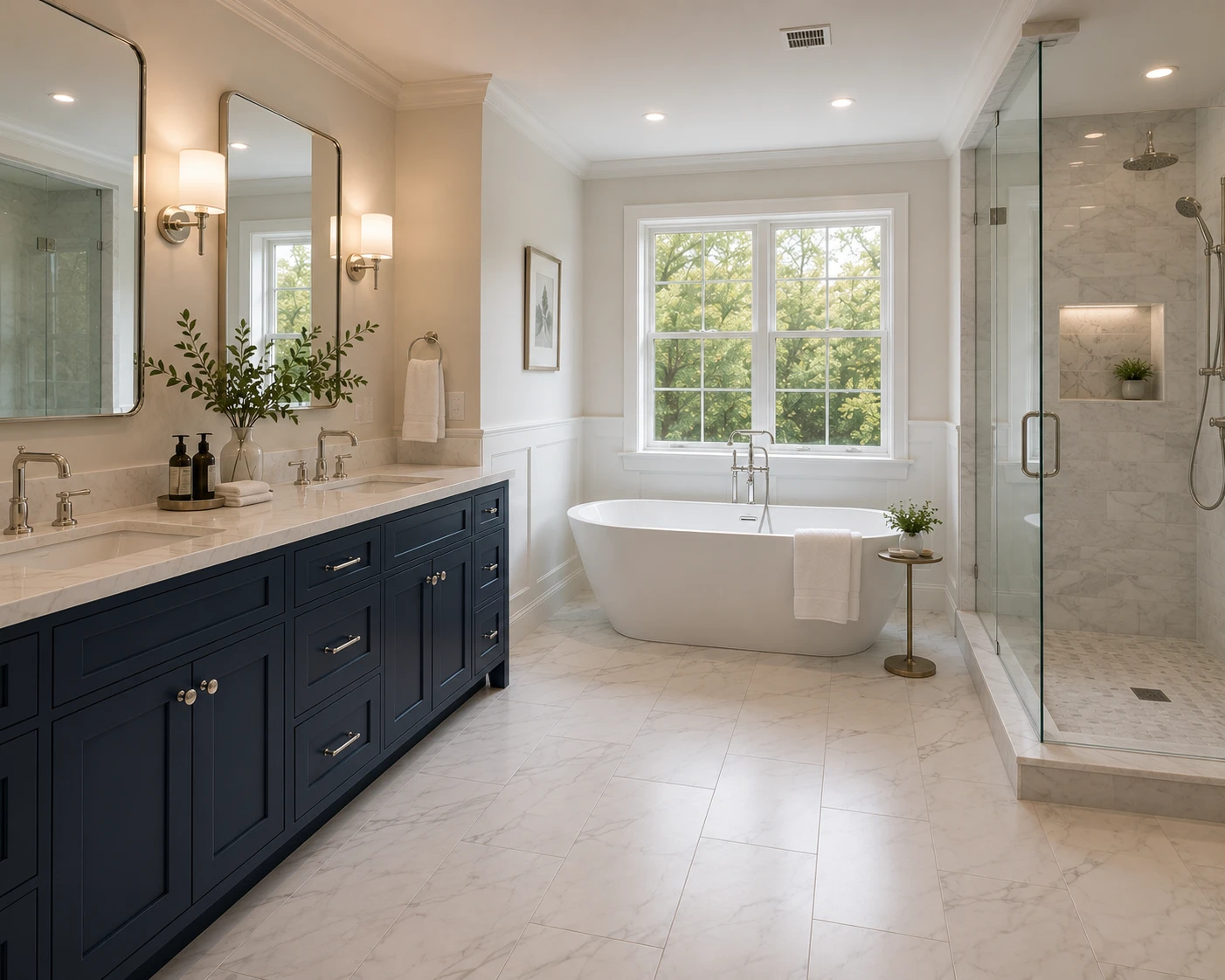 Modern bathroom remodeling project